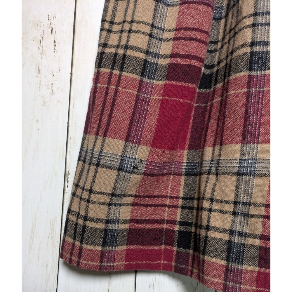 Vintage Pendleton Plaid Wool Skirt Petite 10 Cottagecore Rustic Upcycle *READ* - Picture 5 of 8